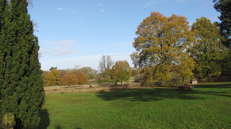 A view of the countryside around Baddesley Clinton in the autumn